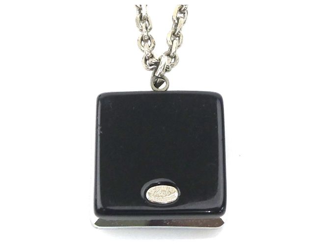 Colar Chanel Preto e Prata - vista 4