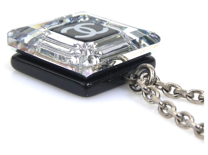 Colar Chanel Preto e Prata - vista 5