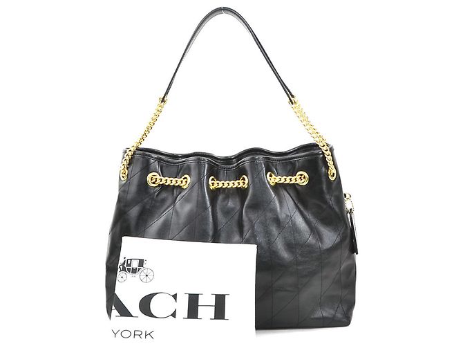Coach Schultertasche aus Leder Schwarz - Ansicht 13
