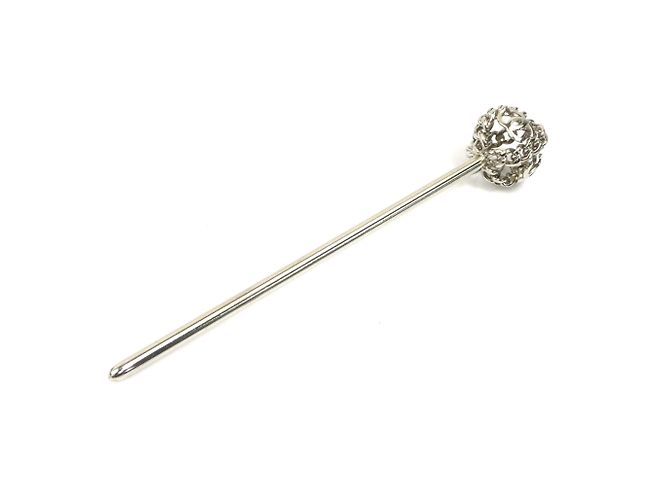 Chanel Kanzashi Haarschmuck Silber - Ansicht 2