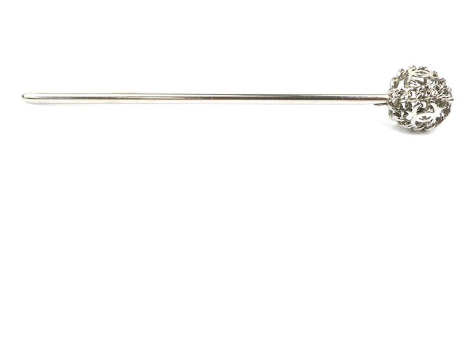 Chanel Kanzashi Haarschmuck Silber - Ansicht 3