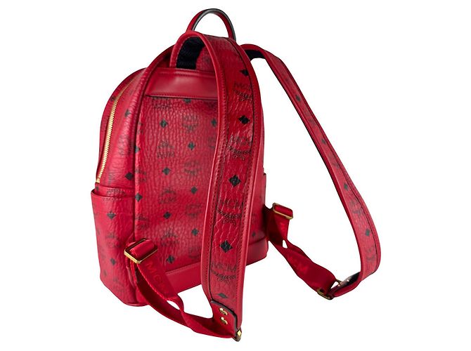 MCM Leather Backpack in Red - view 10