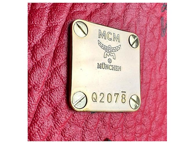 MCM Leather Backpack in Red - view 12