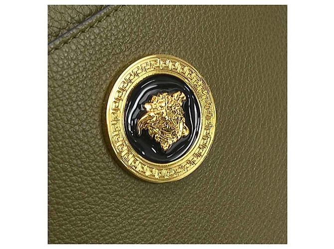 Borsa a tracolla Versace in pelle kaki Cachi - vista 11