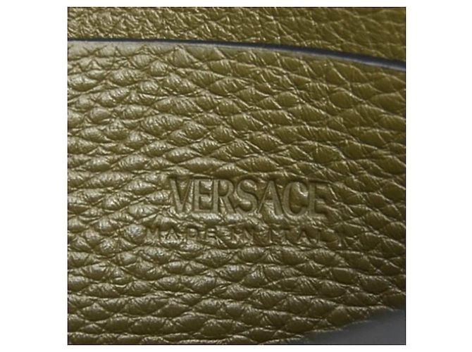 Borsa a tracolla Versace in pelle kaki Cachi - vista 12