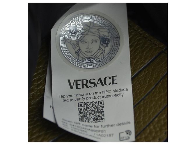 Borsa a tracolla Versace in pelle kaki Cachi - vista 13