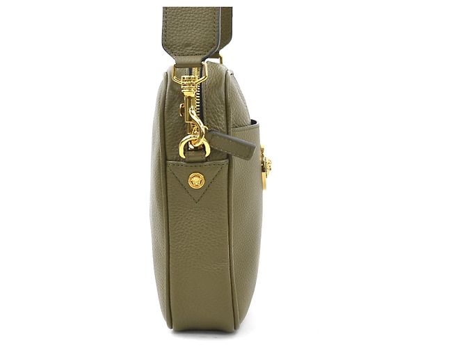 Borsa a tracolla Versace in pelle kaki Cachi - vista 2