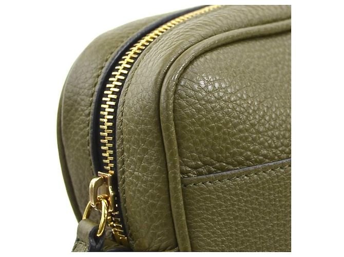 Borsa a tracolla Versace in pelle kaki Cachi - vista 6