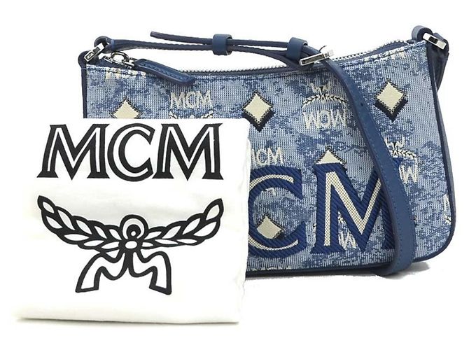 MCM Schultertasche Blau - Ansicht 14