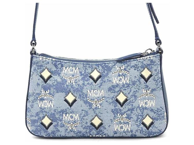 MCM Schultertasche Blau - Ansicht 3