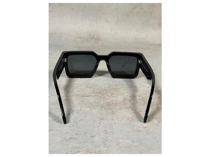 Louis Vuitton Occhiali da Sole Quadrati Perle e Strass SS24 Nero Silver hardware - vista 8