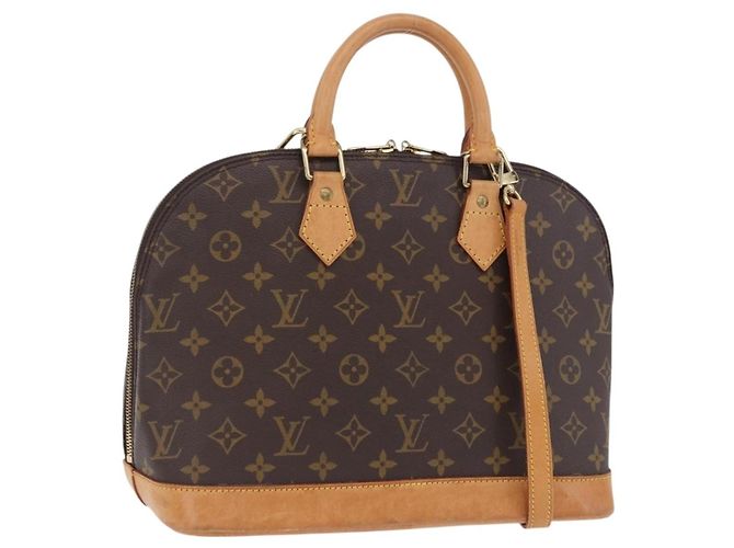 Louis Vuitton Alma Monogram Canvas PM Castaño - vista 3