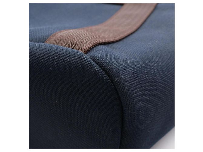 Hermès Hermes Sac de Pansage Groom 2-Way Tote Bag Braun Marineblau - Ansicht 7