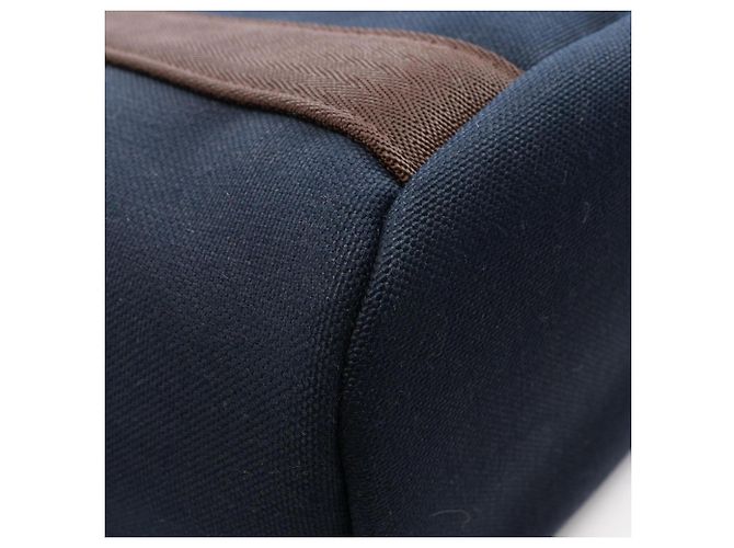 Hermès Hermes Sac de Pansage Groom 2-Way Tote Bag Braun Marineblau - Ansicht 8