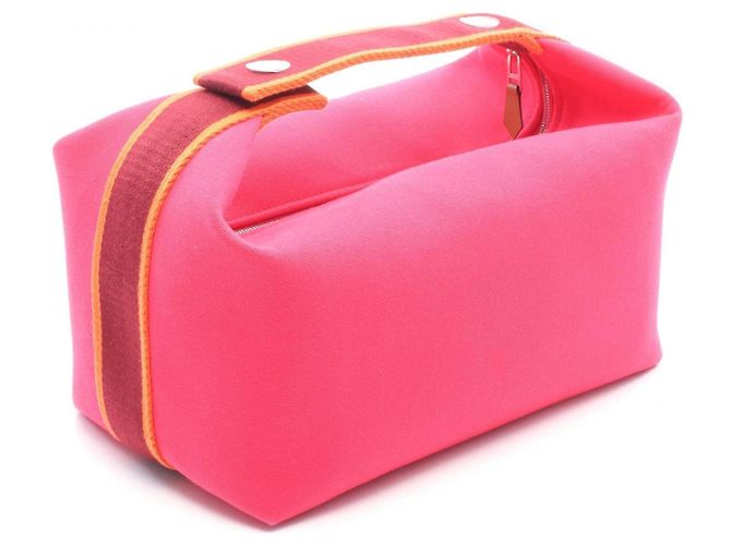 Hermès Bolso Hermes HERMES Bride à Black GM Rosa Naranja Burdeos - vista 2