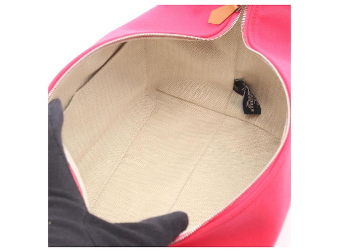 Hermès Bolso Hermes HERMES Bride à Black GM Rosa Naranja Burdeos - vista 3