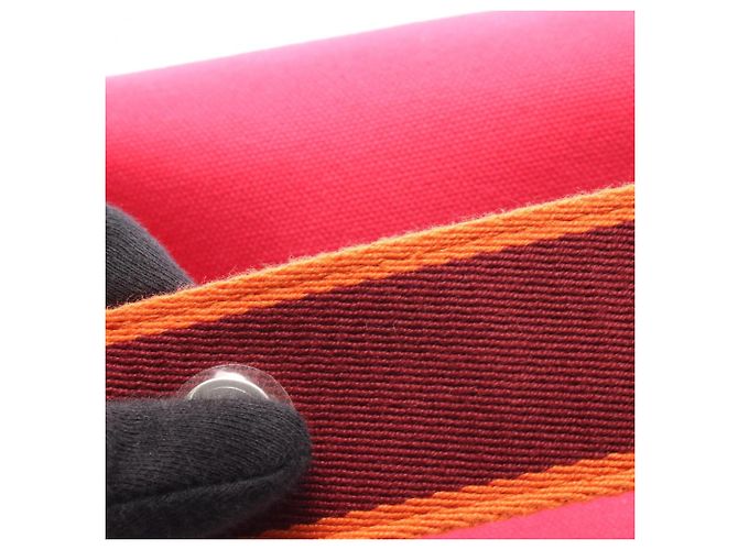 Hermès Bolso Hermes HERMES Bride à Black GM Rosa Naranja Burdeos - vista 7