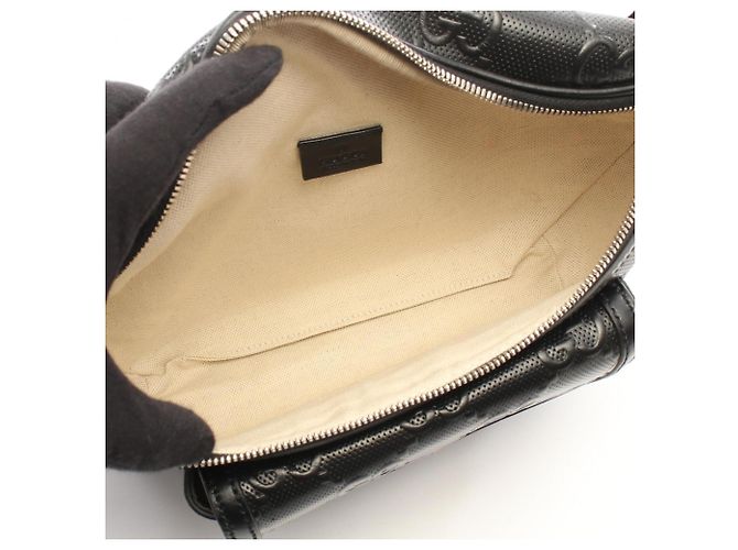 Gucci GG Geprägte Gürteltasche Schwarz - Ansicht 3