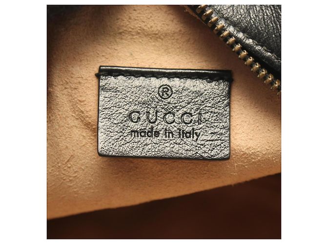 Borsa a tracolla mini rotonda Gucci GG Marmont Nero - vista 4