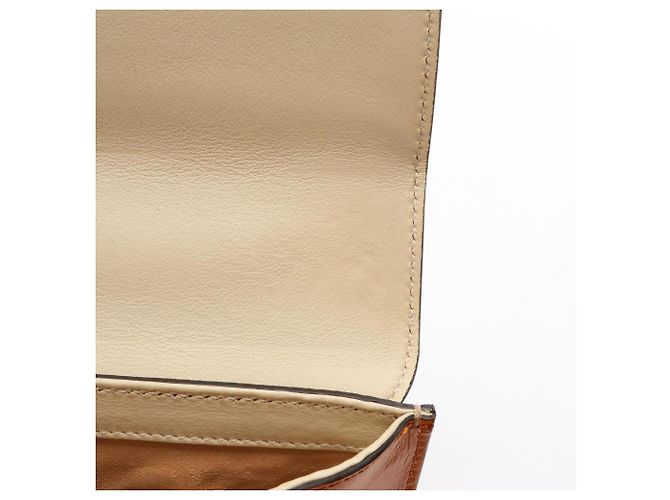 Borsa a tracolla piccola Gucci GG Supreme Padlock Marrone Beige Crudo - vista 10