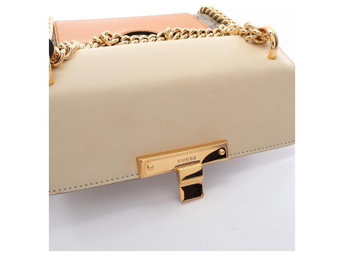 Borsa a tracolla piccola Gucci GG Supreme Padlock Marrone Beige Crudo - vista 6