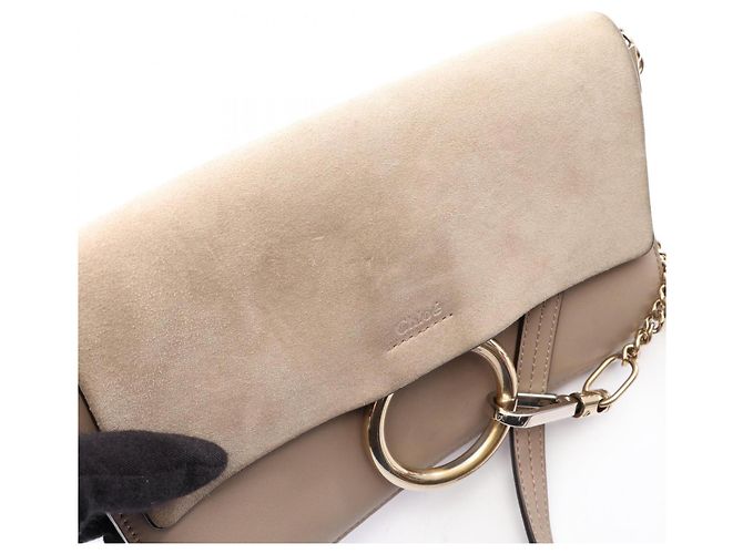 Bolsa de Ombro Chloé Faye Bege - vista 8