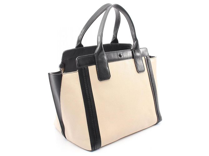 Bolso Tote Chloé Alison Negro Beige - vista 2
