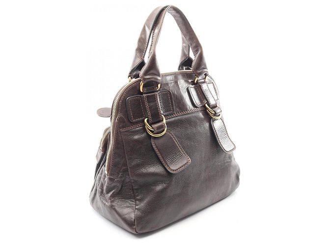 Bolsa Chloé Chloe Bay - Couro castanho Marrom - vista 2