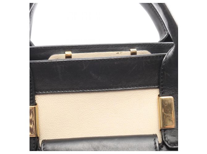 Borsa a mano 2-Way Chloé Little Alice Nero Beige - vista 8