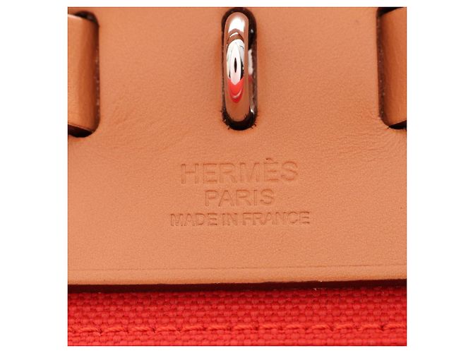 Hermès Bolso Hermes Herbag Zip 2-Way Castaño Roja - vista 4