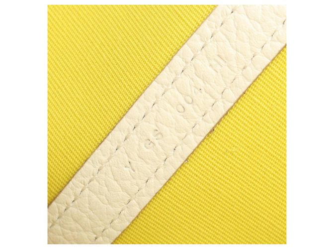 Hermès Bolso Tote Hermes Garden Party PM Blanco Amarillo - vista 5