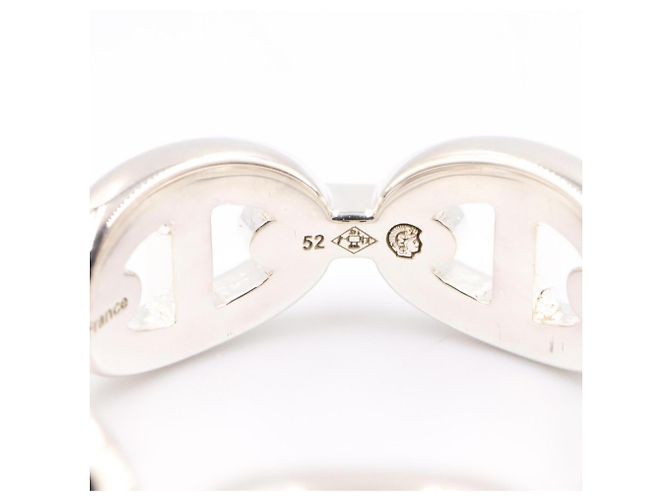 Ring Hermès Anello a fascia Hermes Enchainée PM Argento - vista 4