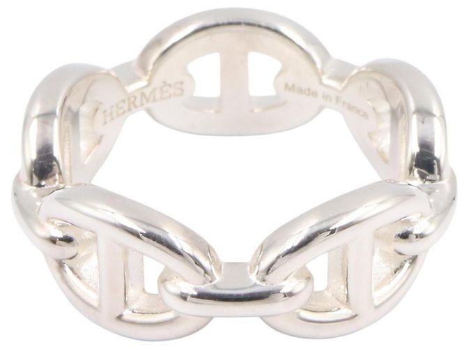 Ring Hermès Anello a fascia Hermes Enchainée PM in Argento 925 - vista 2