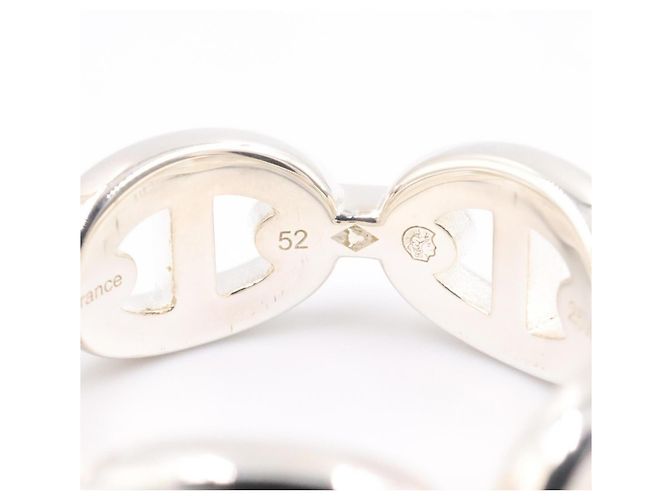 Ring Hermès Anello a fascia Hermes Enchainée PM in Argento 925 - vista 4