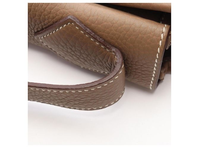 Hermès Hermes Victoria Messenger Schultertasche Braun Taupe - Ansicht 12