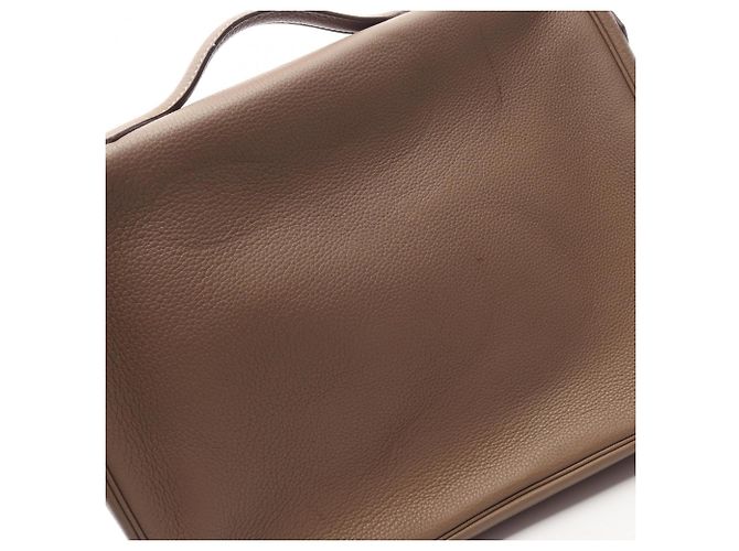 Hermès Hermes Victoria Messenger Schultertasche Braun Taupe - Ansicht 13