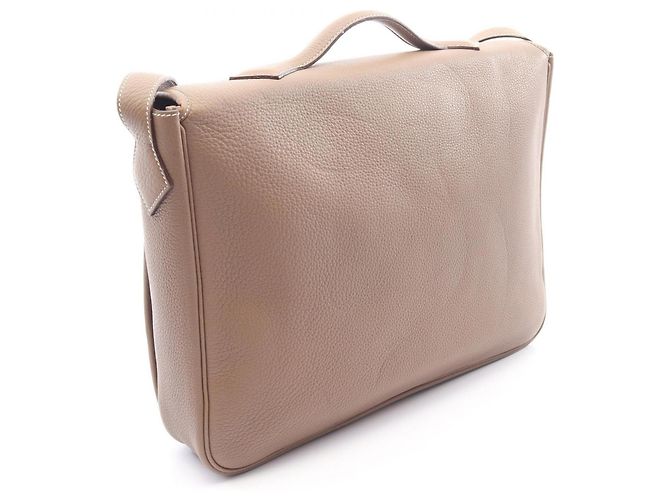 Hermès Hermes Victoria Messenger Schultertasche Braun Taupe - Ansicht 2