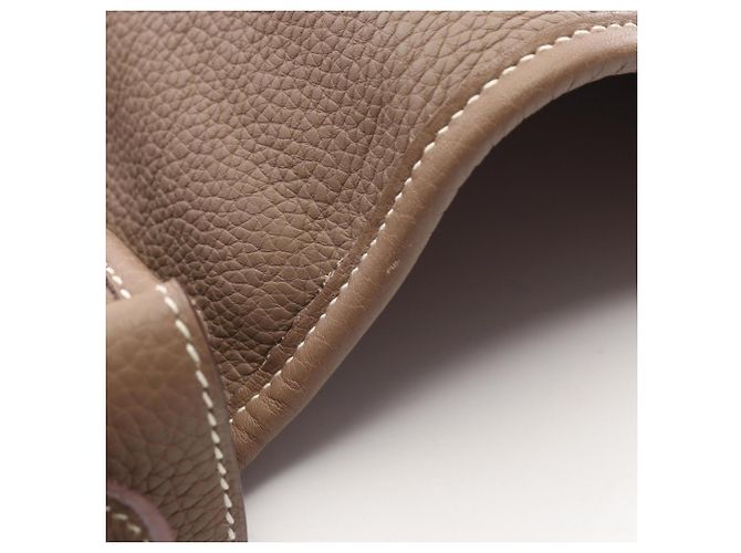 Hermès Hermes Victoria Messenger Schultertasche Braun Taupe - Ansicht 9