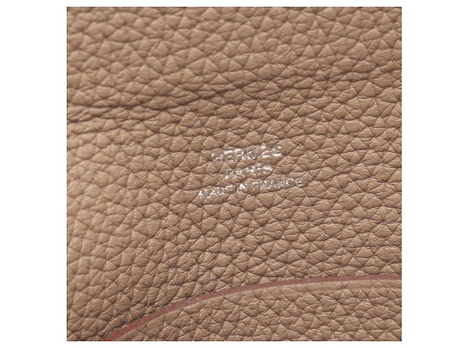 Hermès Borsa a tracolla Hermes Vide Poche Etoupe Marrone Taupe - vista 4