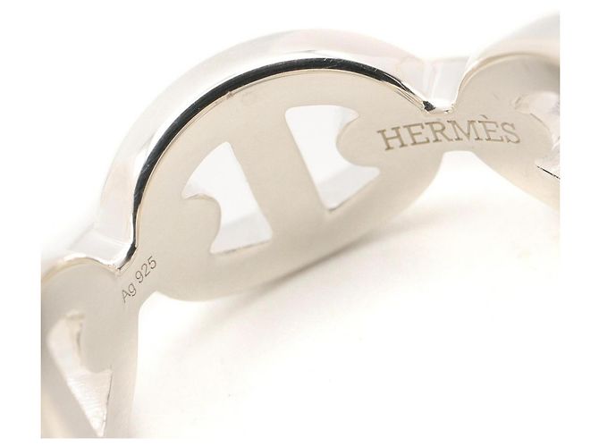 Ring Hermès Anello Hermes Enchainée PM Argento - vista 4
