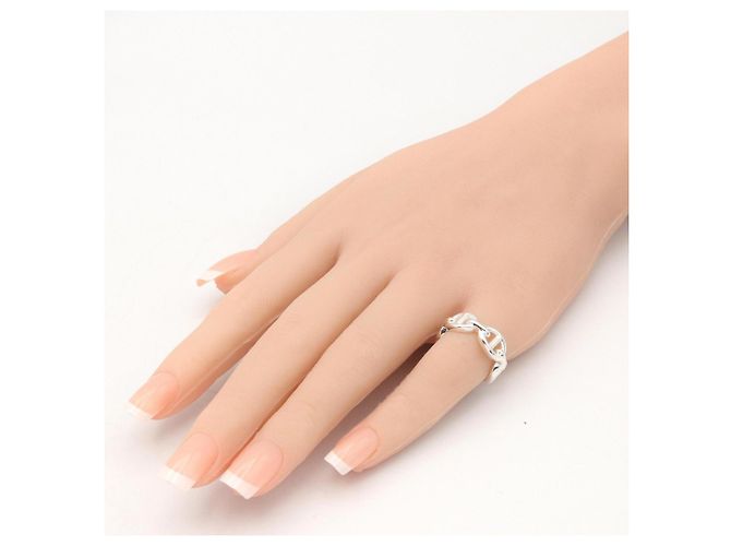 Ring Hermès Anello Hermes Enchainée PM Argento - vista 8