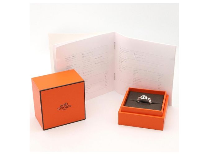 Ring Hermès Anello Hermes Enchainée PM Argento - vista 9