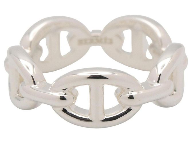 Ring Hermès Anello a Fascia Hermes Enchainée PM in Argento 925 - vista 2