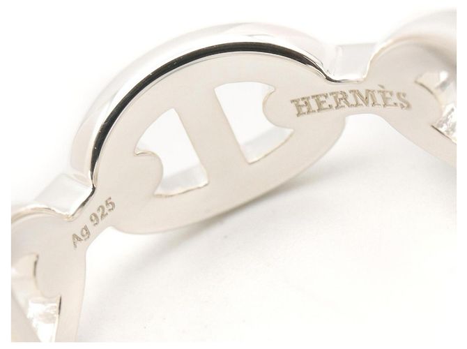 Ring Hermès Anello a Fascia Hermes Enchainée PM in Argento 925 - vista 4