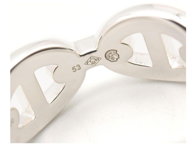 Ring Hermès Anello a Fascia Hermes Enchainée PM in Argento 925 - vista 5