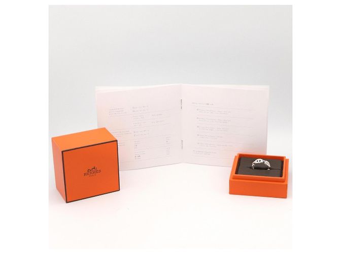 Ring Hermès Anello a Fascia Hermes Enchainée PM in Argento 925 - vista 9