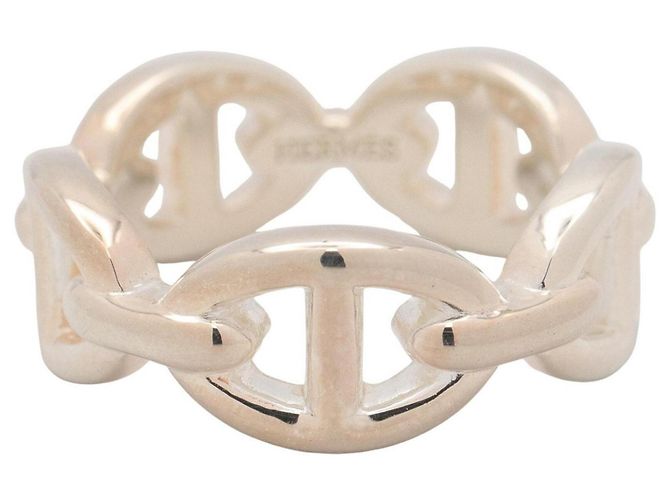 Ring Hermès Anel Faixa Hermes Enchainée PM em Prata 925 - vista 2