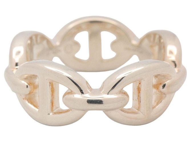 Ring Hermès Anel Faixa Hermes Enchainée PM em Prata 925 - vista 3