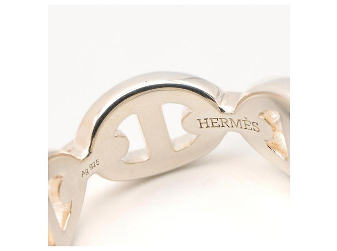 Ring Hermès Anel Faixa Hermes Enchainée PM em Prata 925 - vista 4