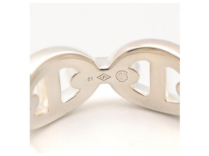 Ring Hermès Anel Faixa Hermes Enchainée PM em Prata 925 - vista 5